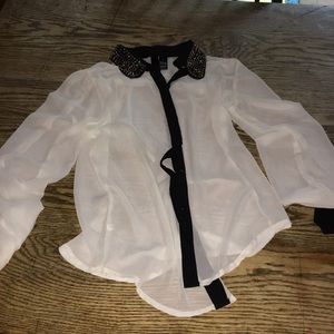 Sheer chiffon blouse